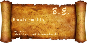 Basch Emília névjegykártya